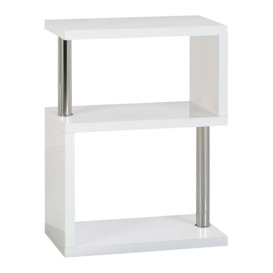 Charisma 3 Shelf High Gloss White Bookcase White