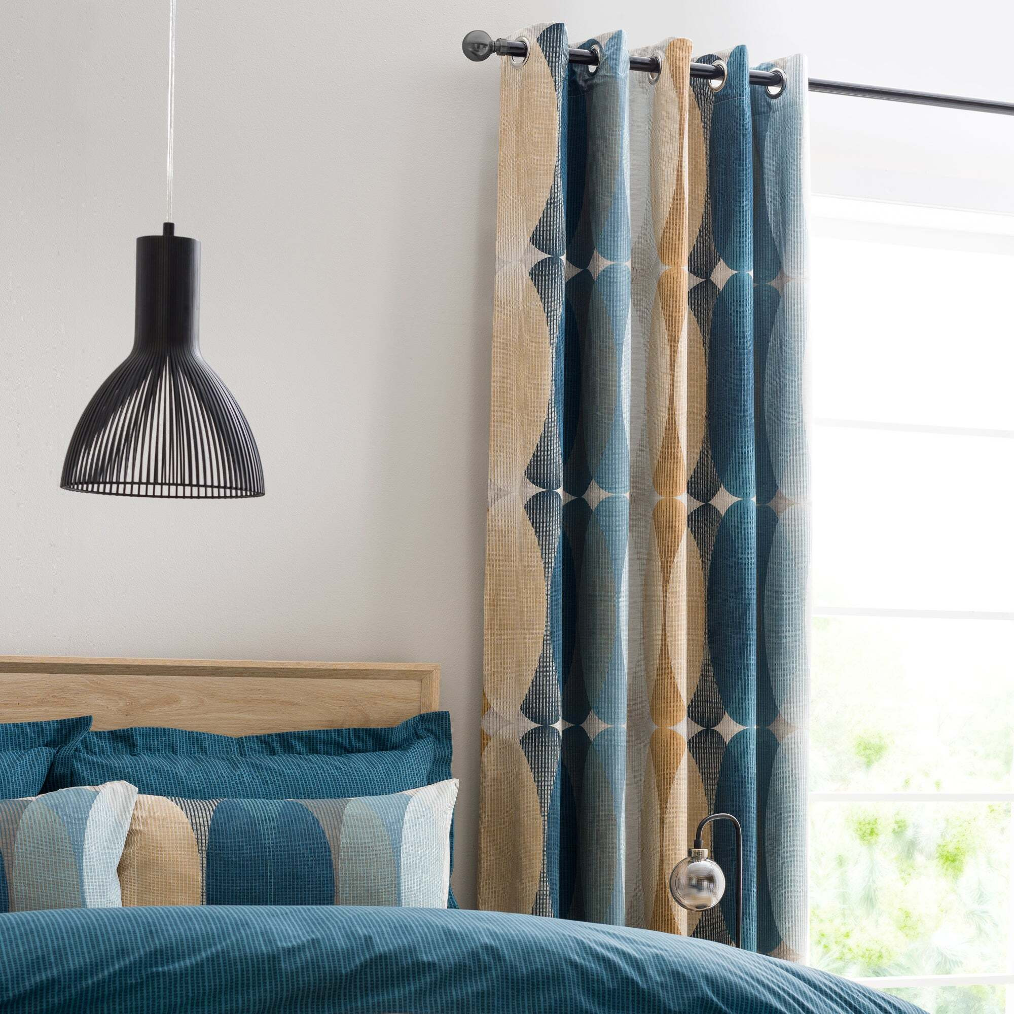 Curtains Brown And Bluenull