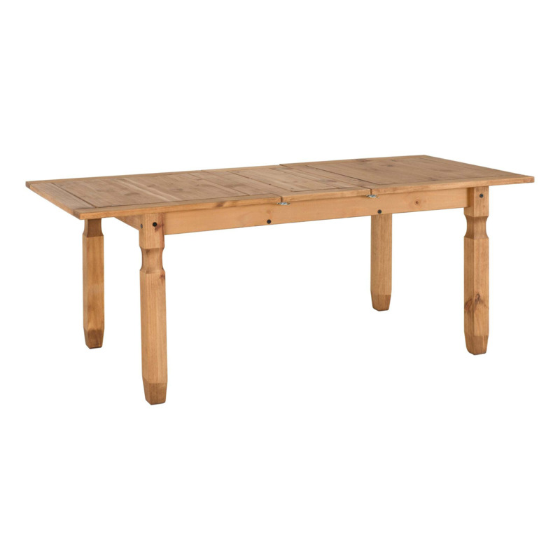 Corona 8 Seater Rectangular Extendable Dining Table, Pine Brown by Dunelm