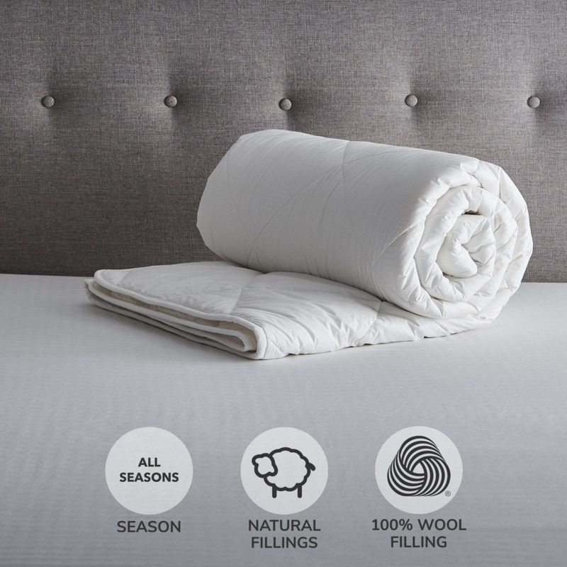 Fogarty Wool All Seasons Duvet White by Dunelm