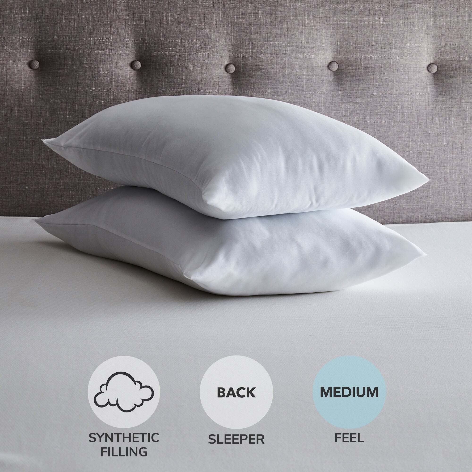 Fogarty Soft and Cosy MediumSupport Pillow Pair White by Dunelm