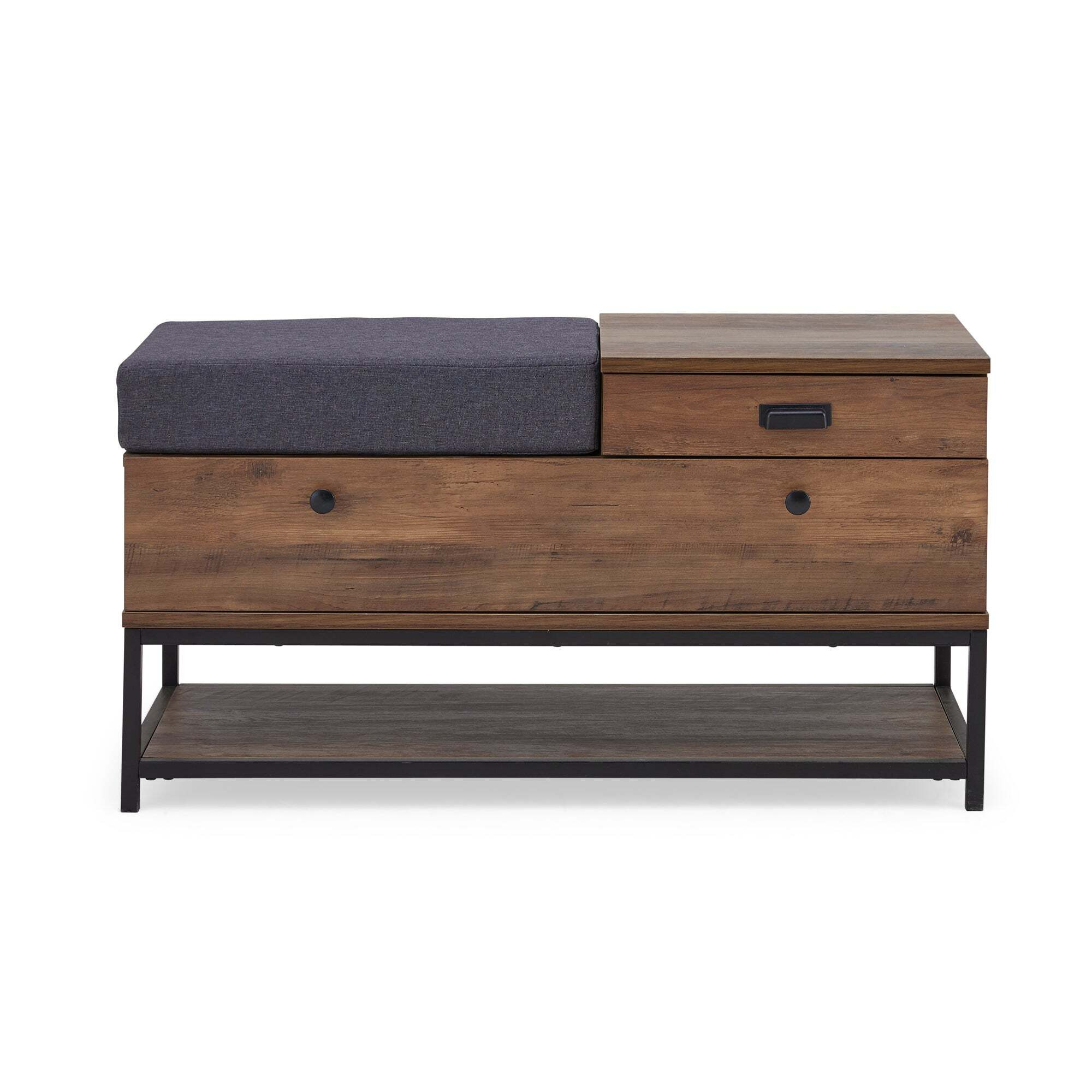 Fulton Storage Bench Grey by Dunelm