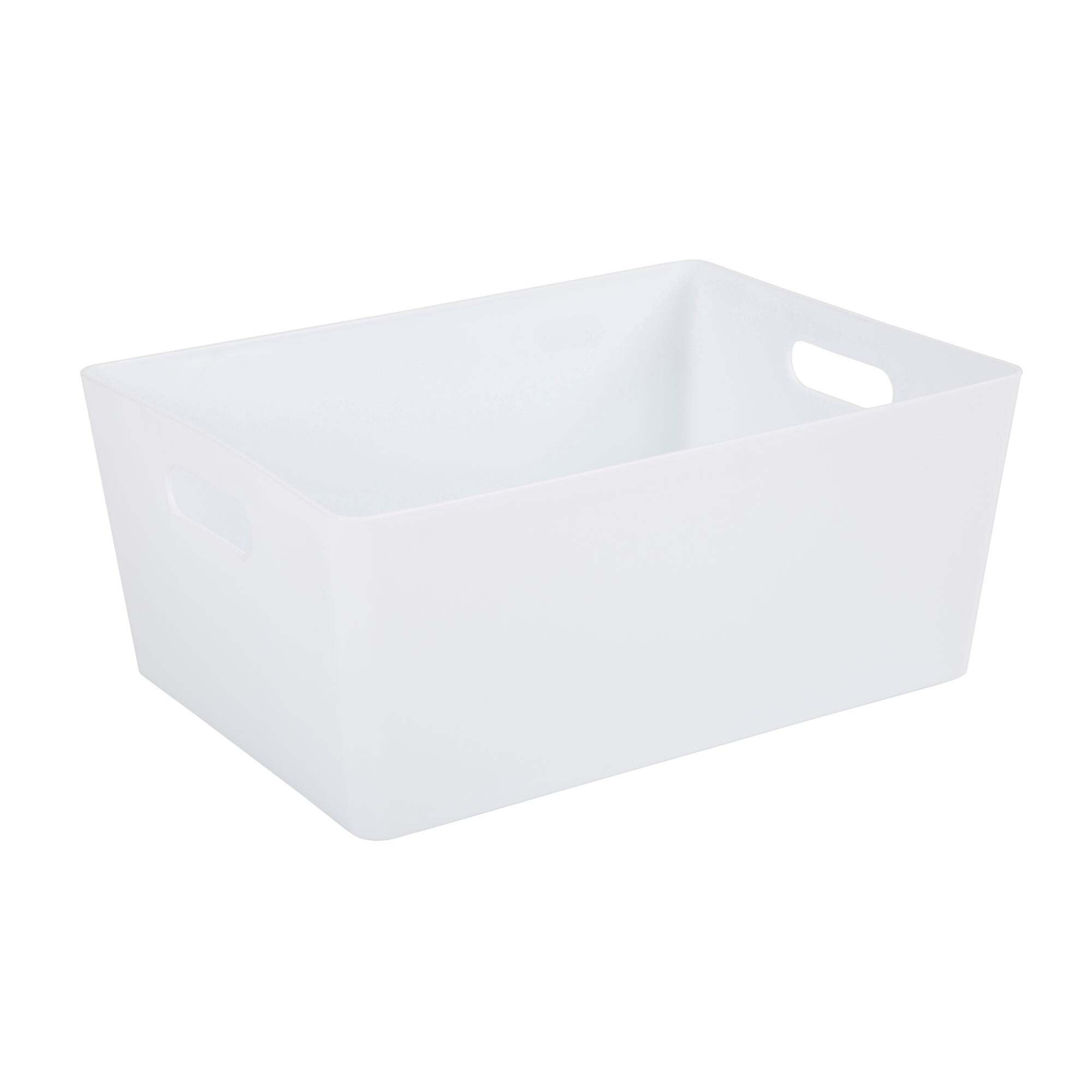 Wham Studio Plastic Storage Basket 5.02 White by Dunelm