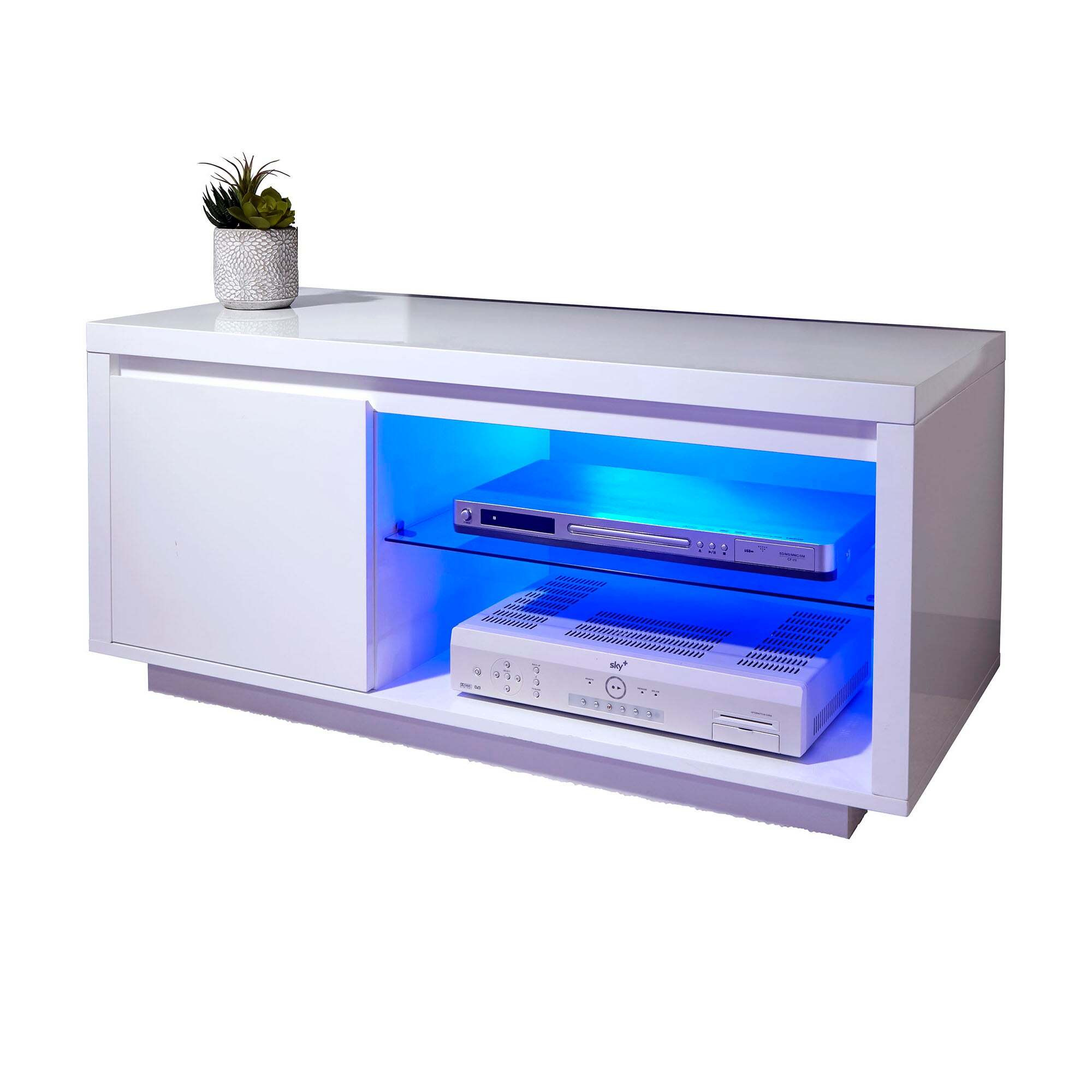 Polar LED TV Stand White by Dunelm