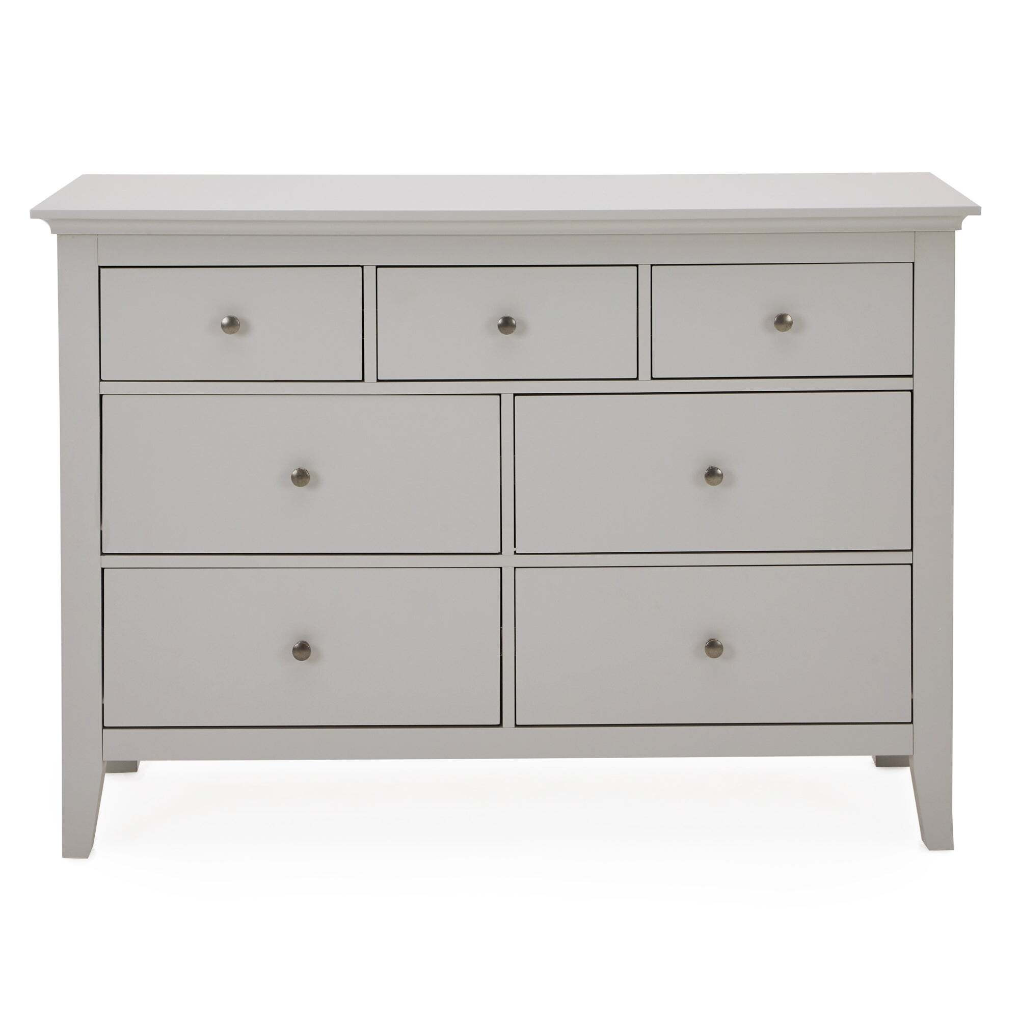 Lynton 7 Drawer Chest Grey by Dunelm