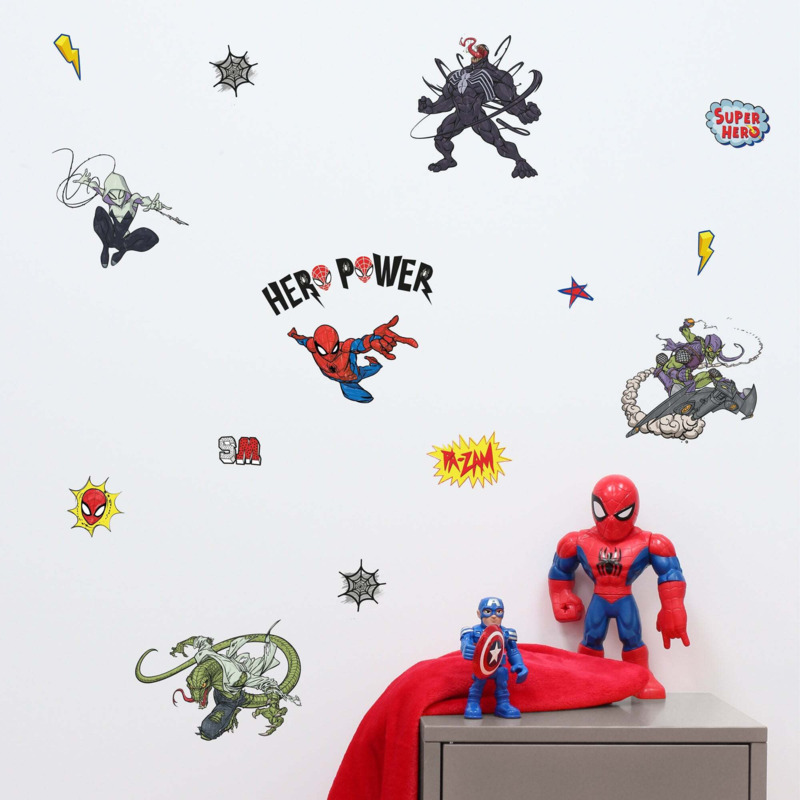 Marvel SpiderMan Wall Stickers white by Dunelm