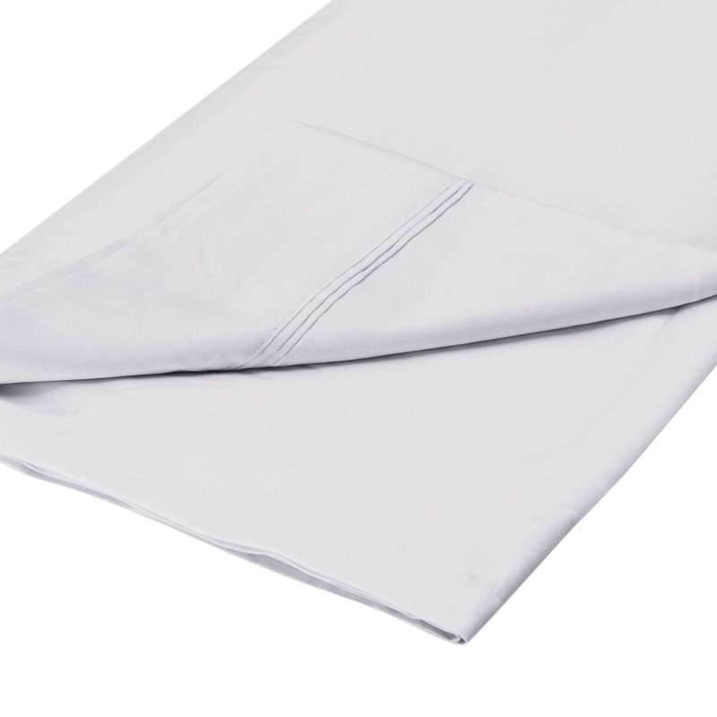 Dorma 500 Thread Count 100 Cotton Sateen Plain Flat Sheet Silver by