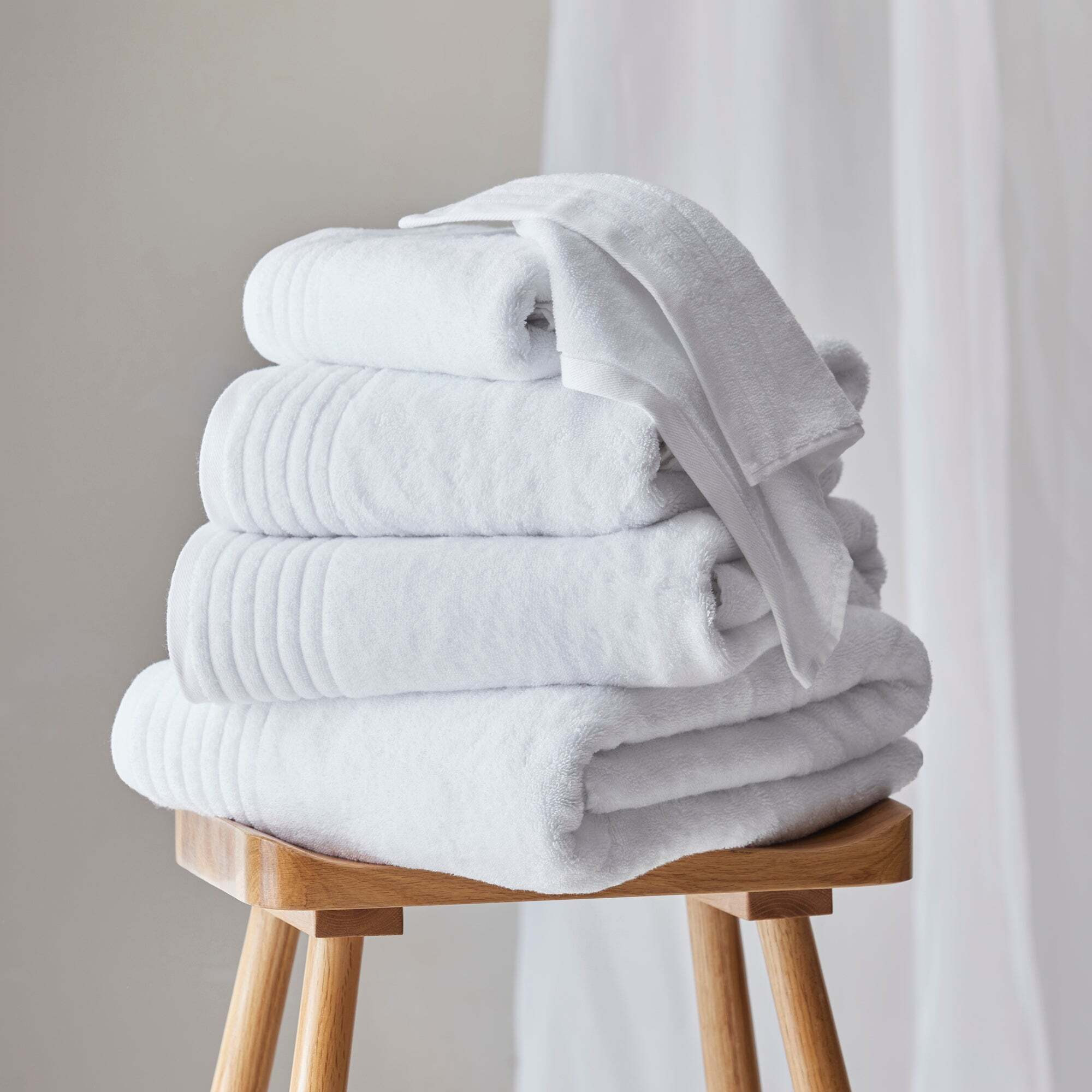Dorma Tencel Sumptuously Soft Snow Towel White by Dunelm