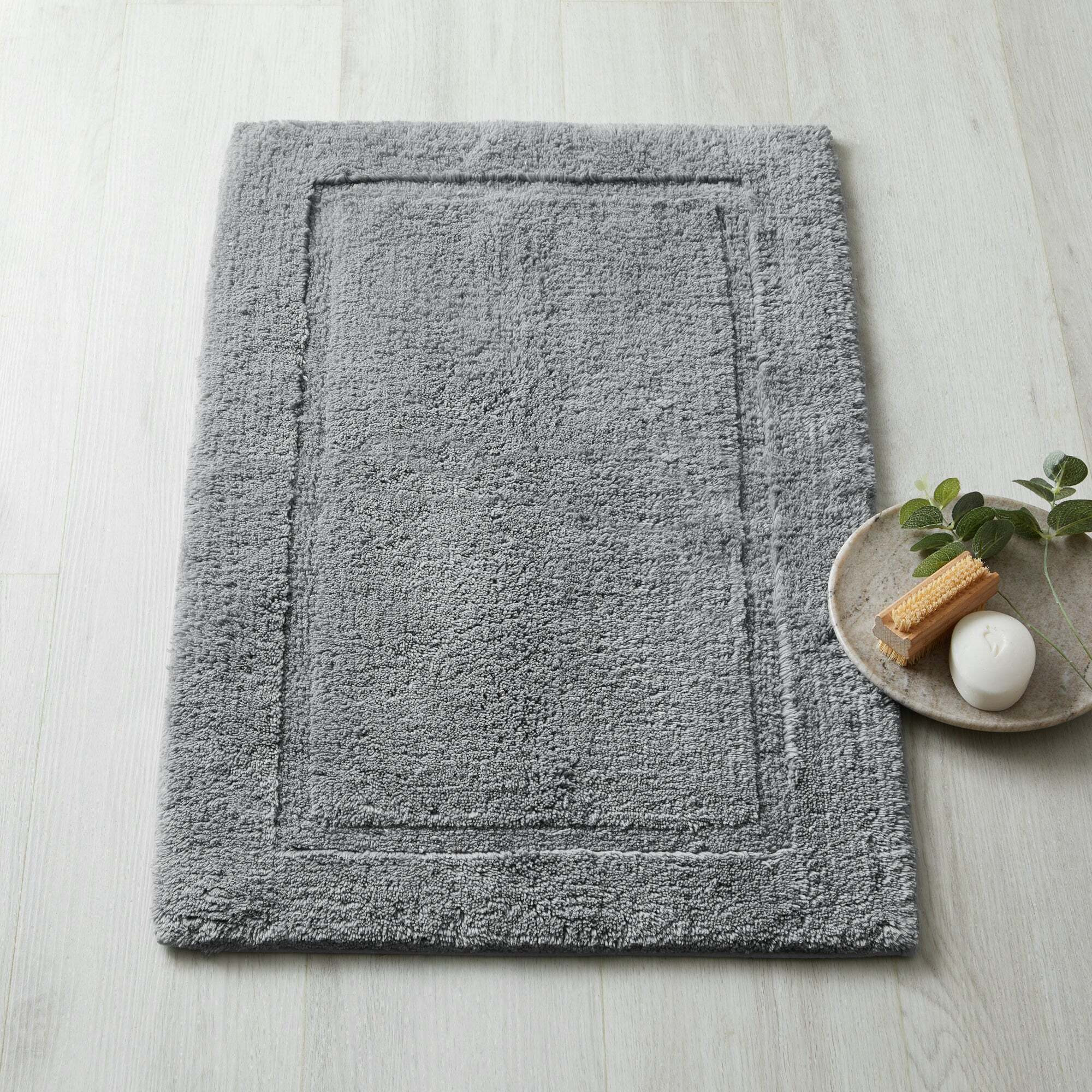 Dorma Sumptuously Soft Dove Grey Bath Mat Grey by Dunelm