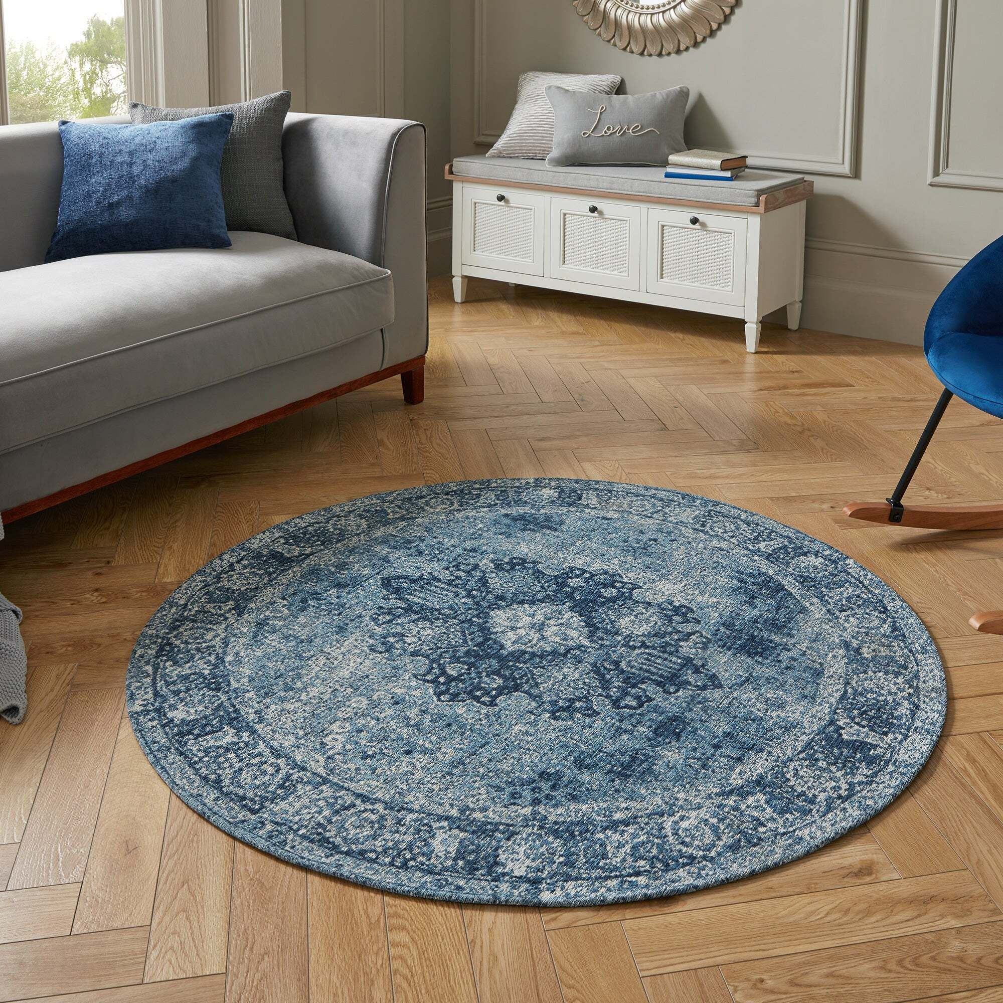 Round Grey Rugs Dunelm