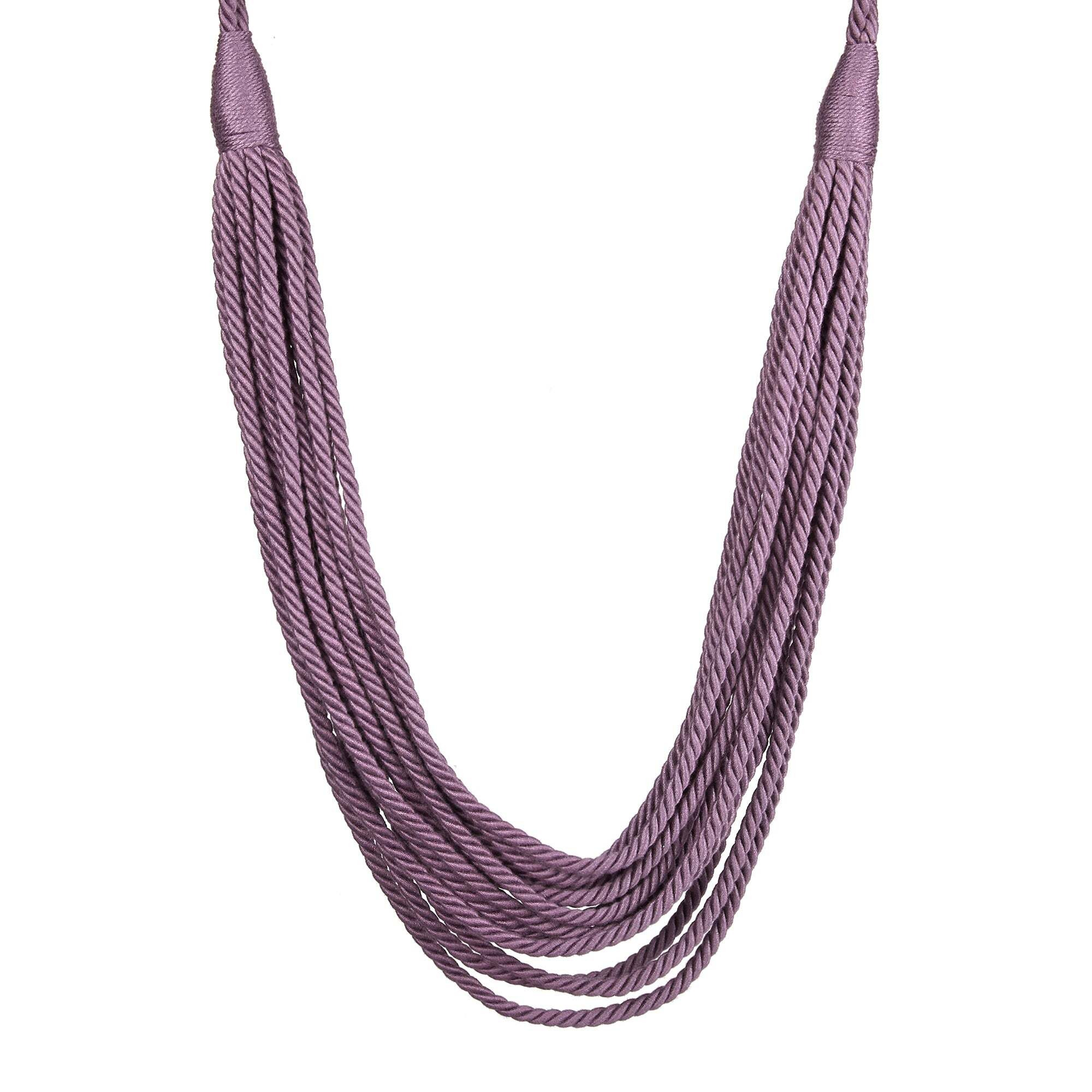 Multi Strand Rope Embrace Tiebacks Grape (Purple) by Dunelm | ufurnish.com
