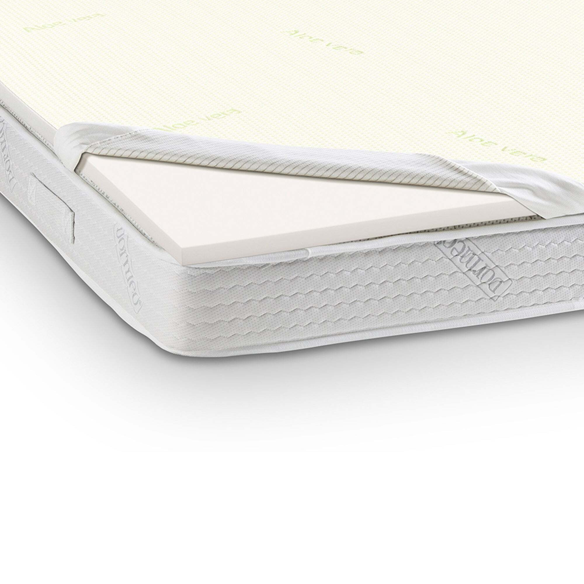 Dormeo Aloe Vera Plus Memory Foam Mattress Topper White by Dunelm