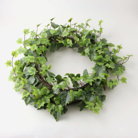 Outdoor Ivy Wreath Weather Resistant 50cm Green