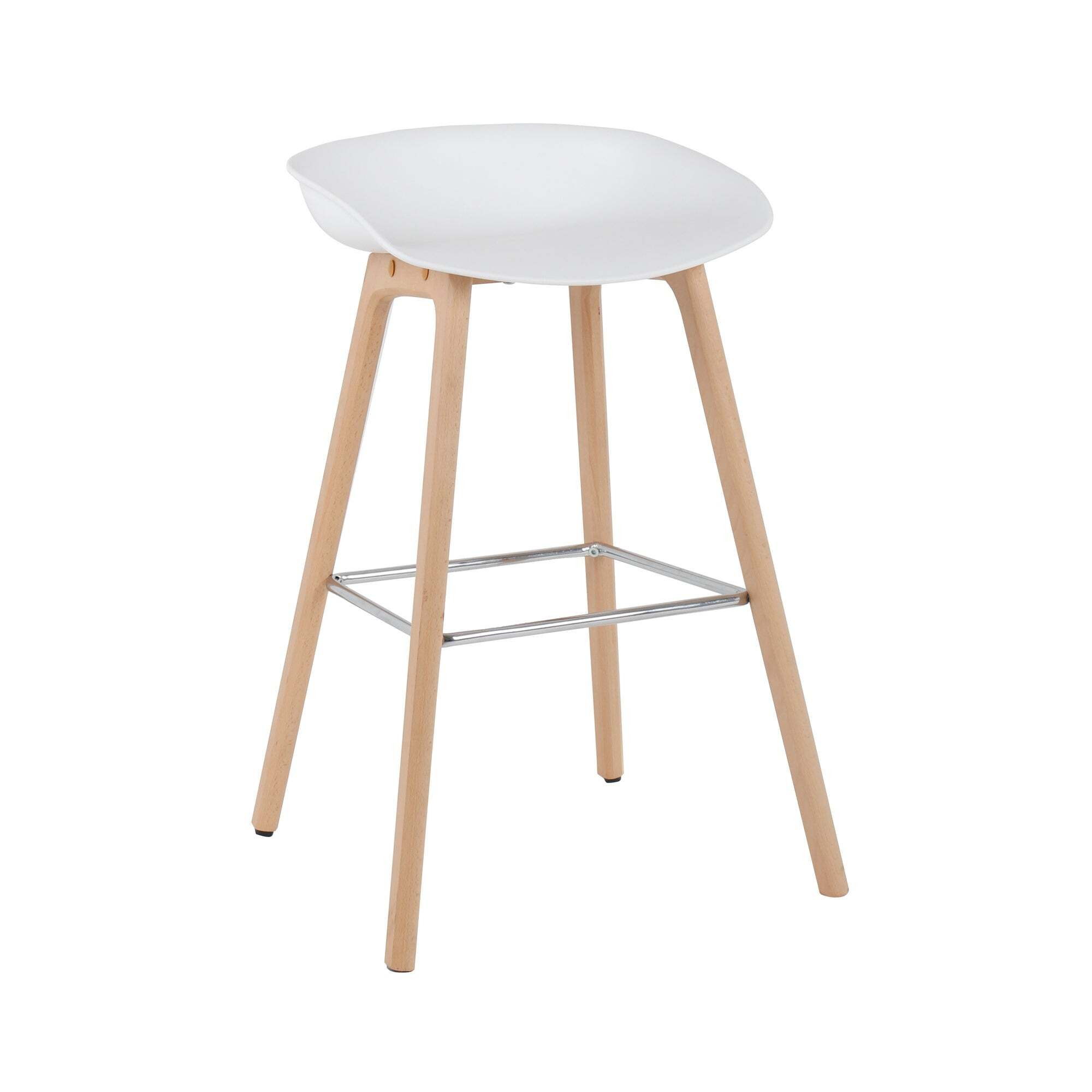 Erik Counter Height Bar Stool, White White by Dunelm | ufurnish.com