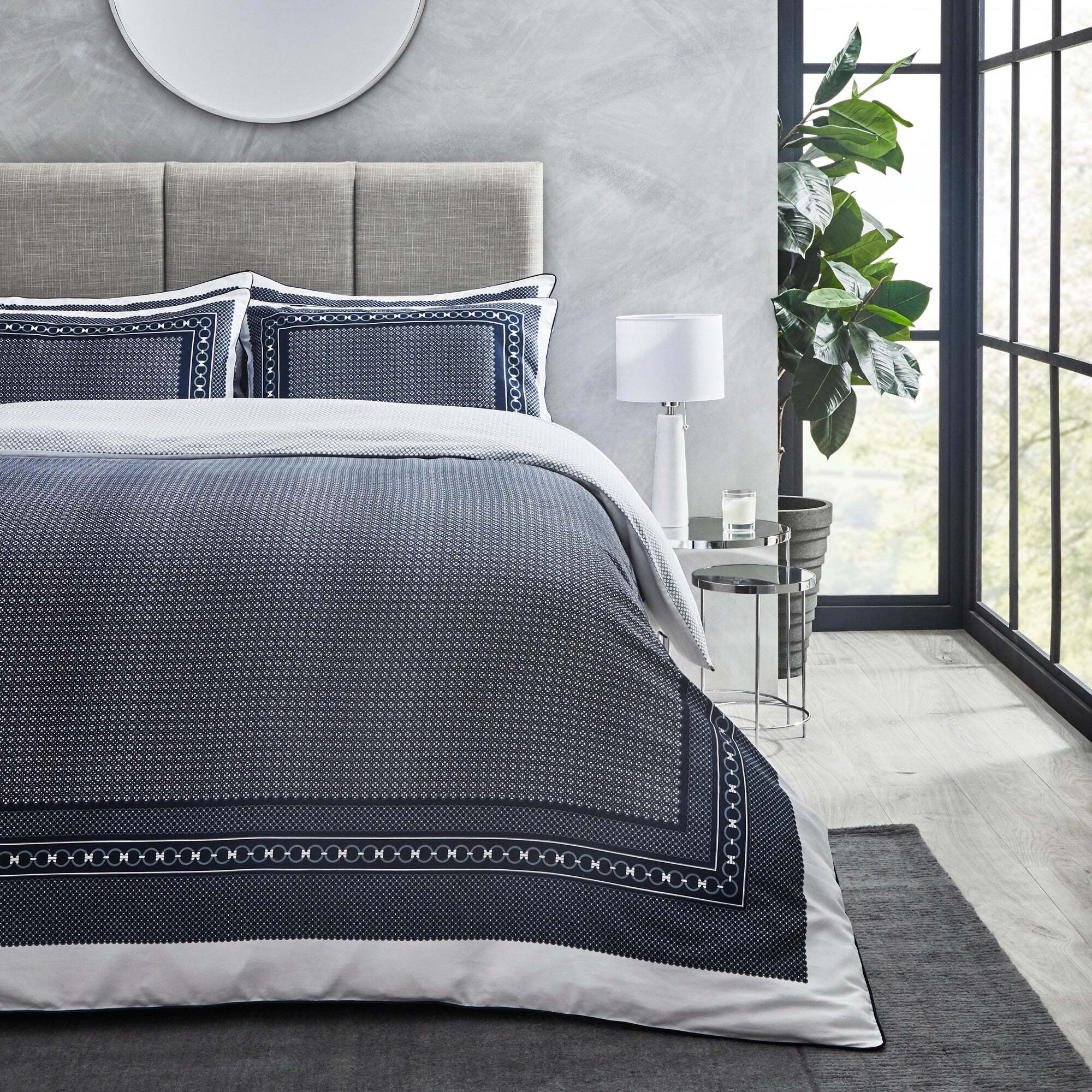 Dorma Abbotswood 100% Cotton Navy Duvet 