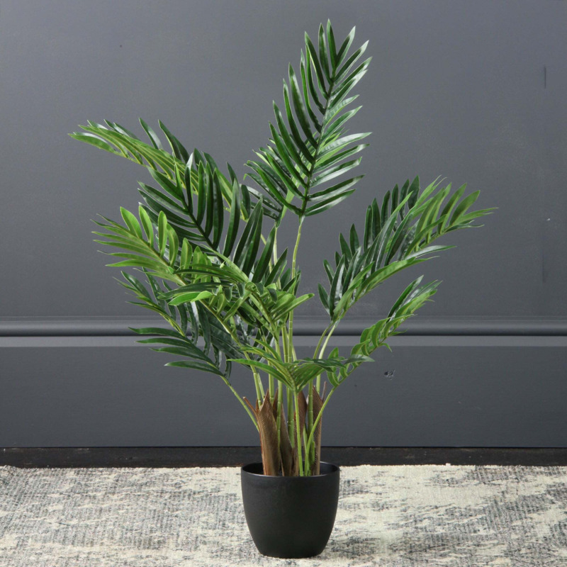 Artificial Real Touch Areca Palm Tree 70cm Green by Dunelm