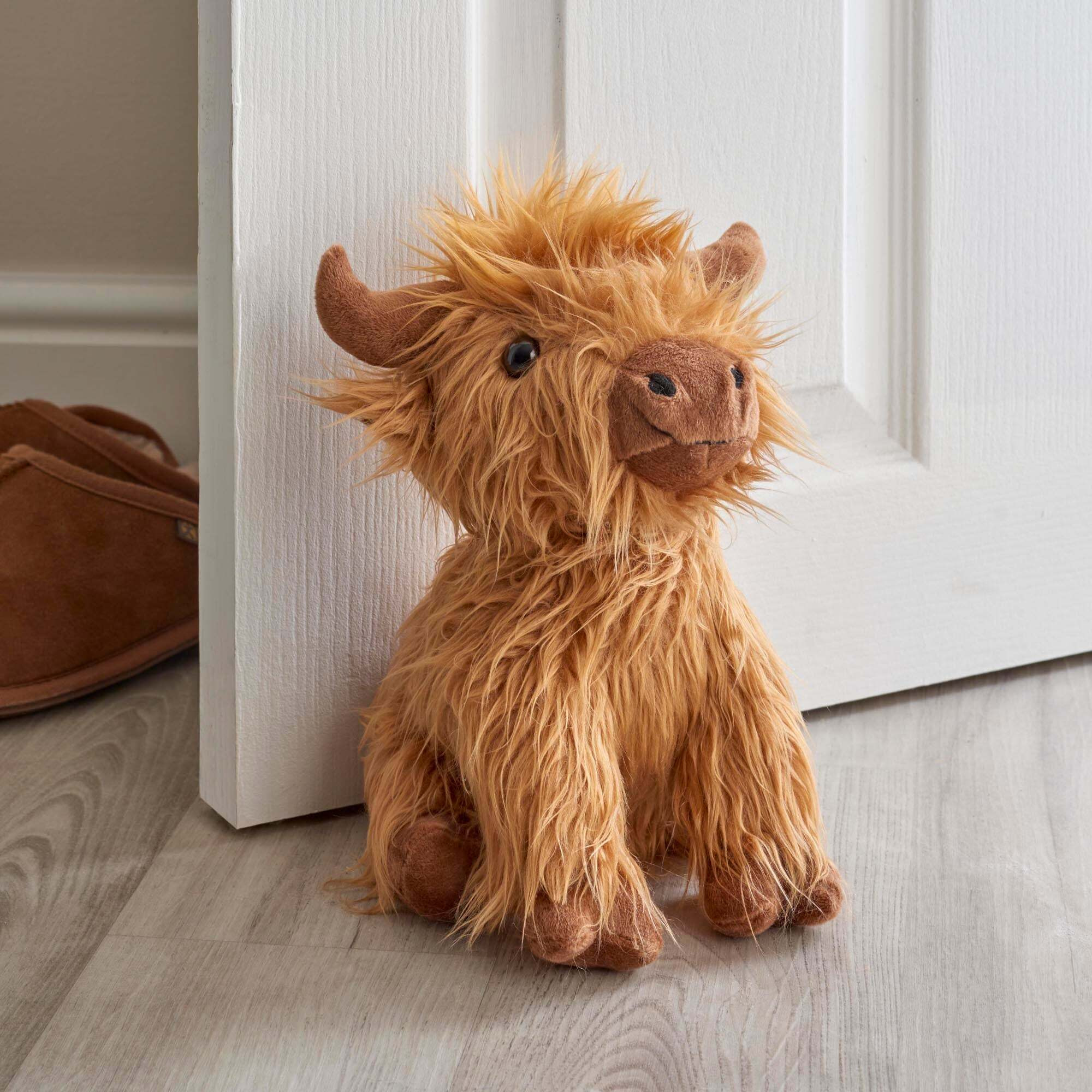 Dunelm Hamish the Highland Cow Door Stop 20cm X 16.5cm Brown by Dunelm