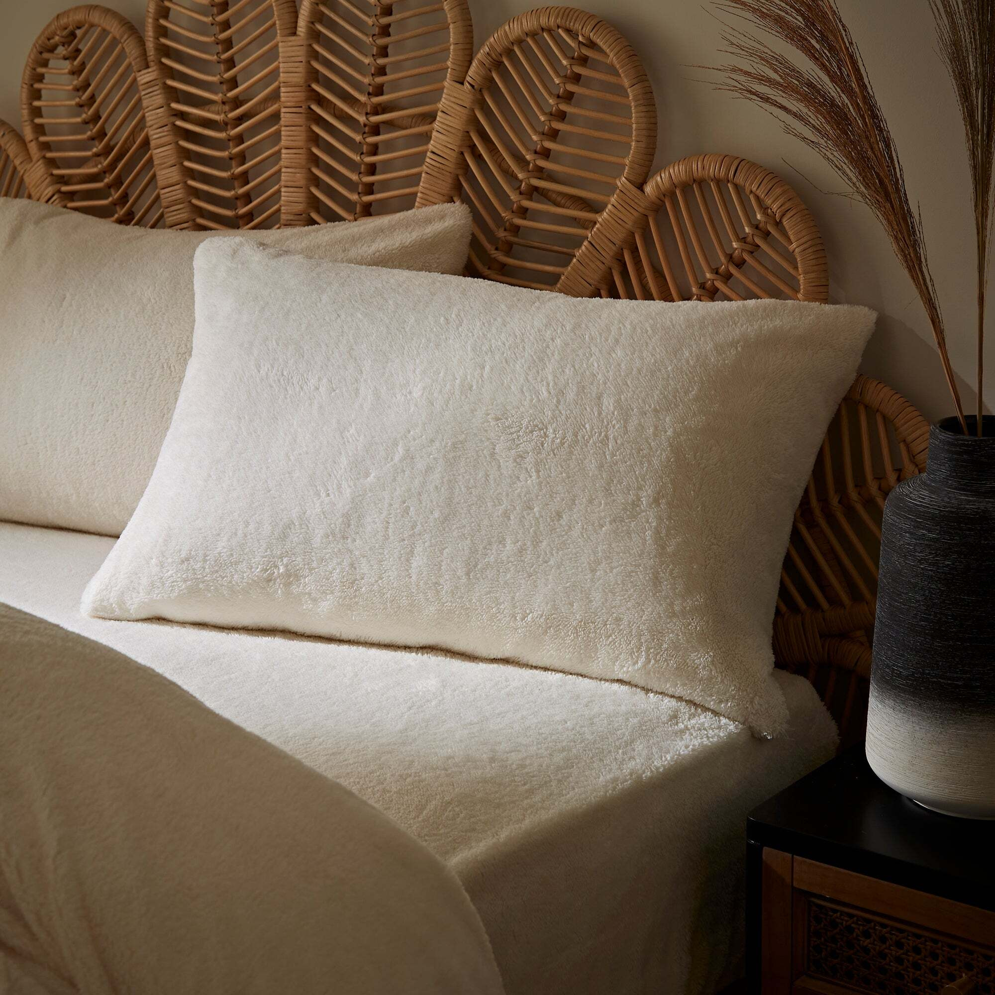 Dunelm Teddy Bear Cream Pillowcase Pair Cream by Dunelm