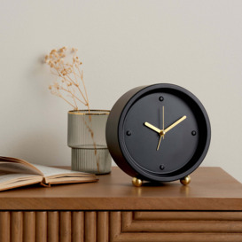 Gold Alarm Clock Black