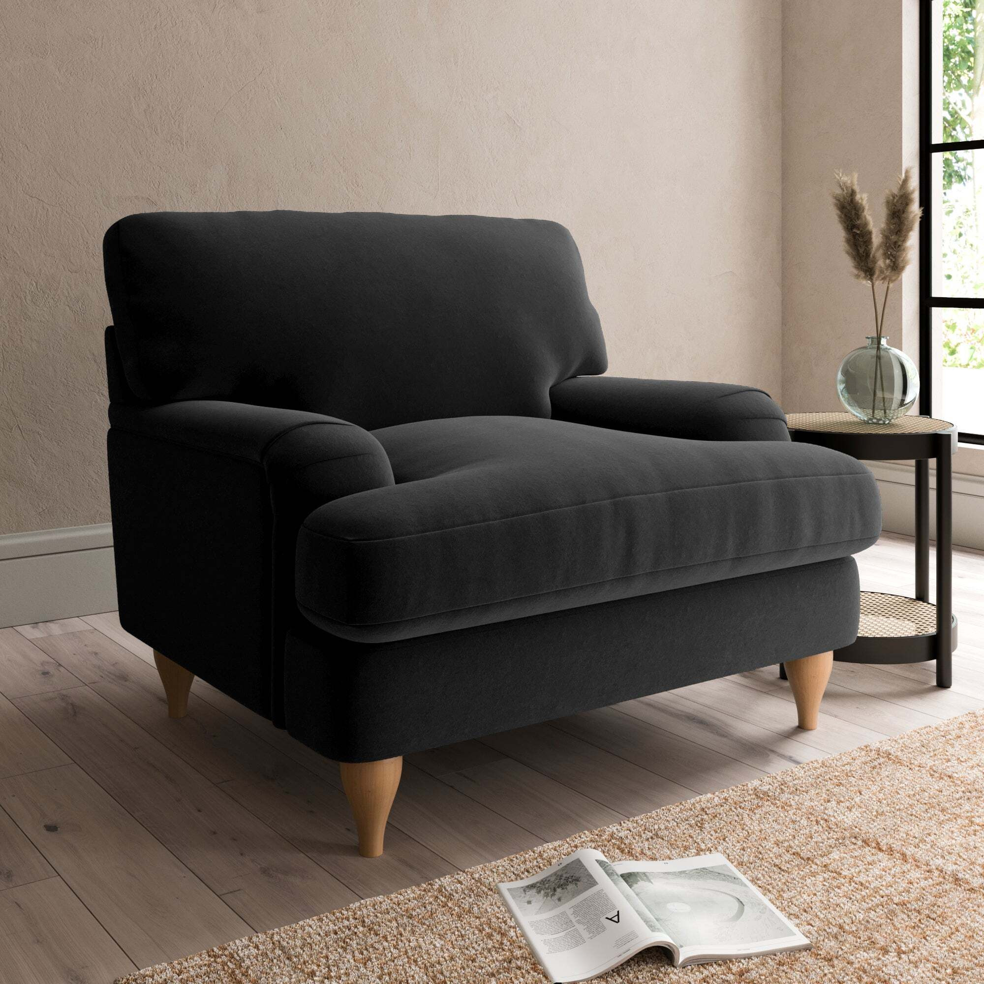 Darwin Armchair Black by Dunelm