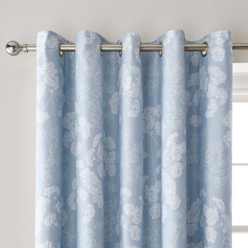 Dorma Daylesford Blue Eyelet Curtains Blue by Dunelm