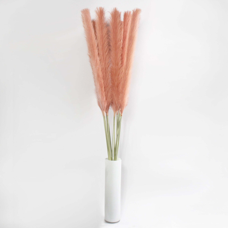 Pack of 12 Artificial Pampas Grass 130cm Pink by Dunelm