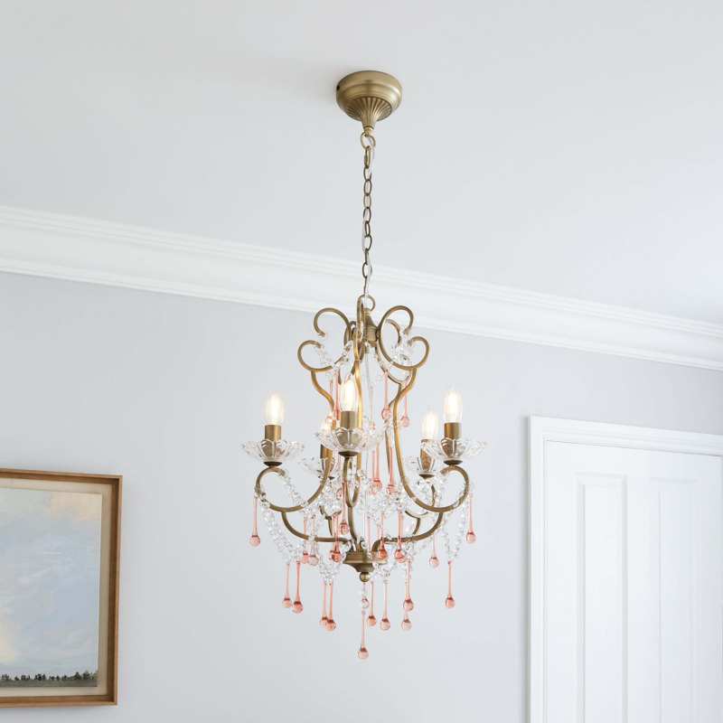 Adalet 5 Light Chandelier Gold by Dunelm
