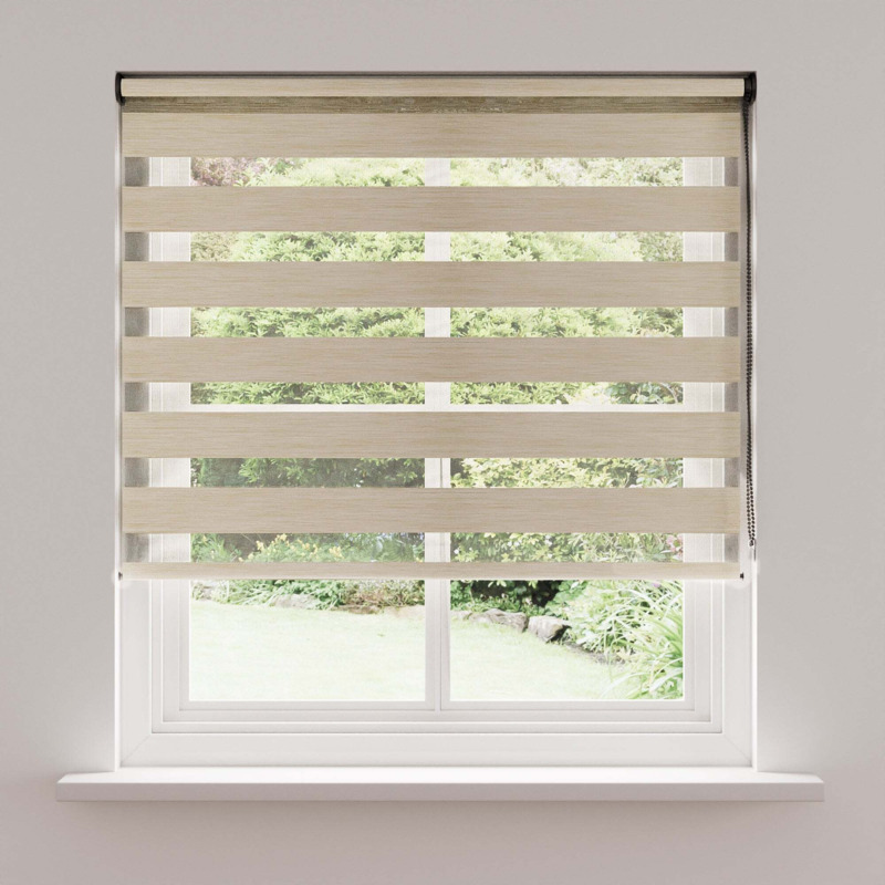 Stria Day and Night Natural Roller Blind Natural by Dunelm