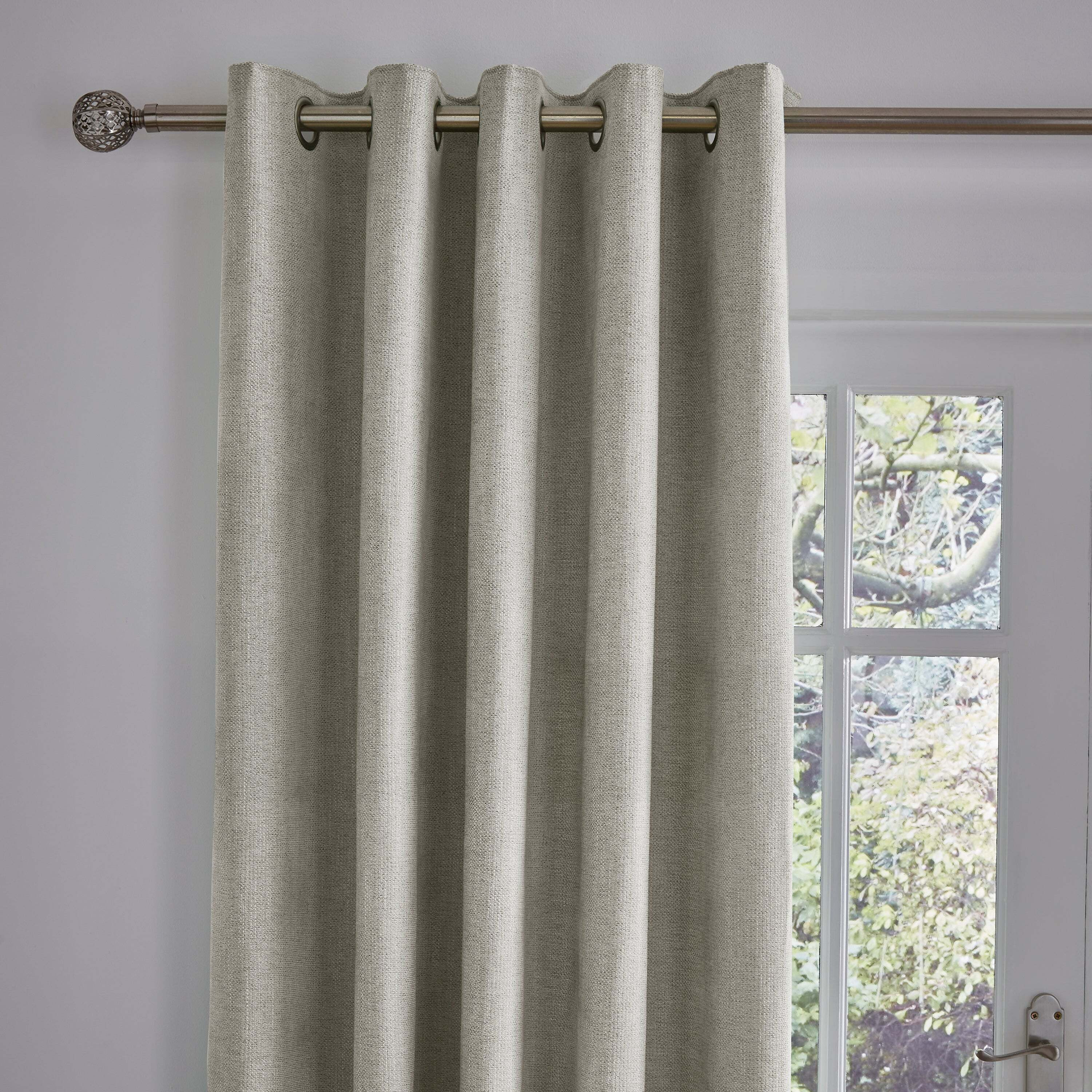 Wynter Thermal Eyelet Curtains Sandstone by Dunelm | ufurnish.com