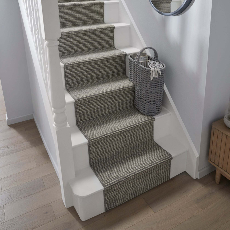 PractiMat Eleni Washable Stair Runner Eleni Grey by Dunelm