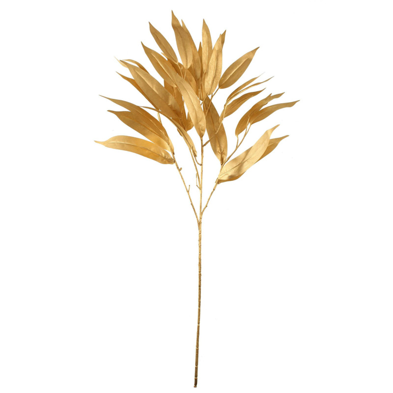 Pack of 12 Artificial Gold Leaf Spray 79cm Gold by Dunelm