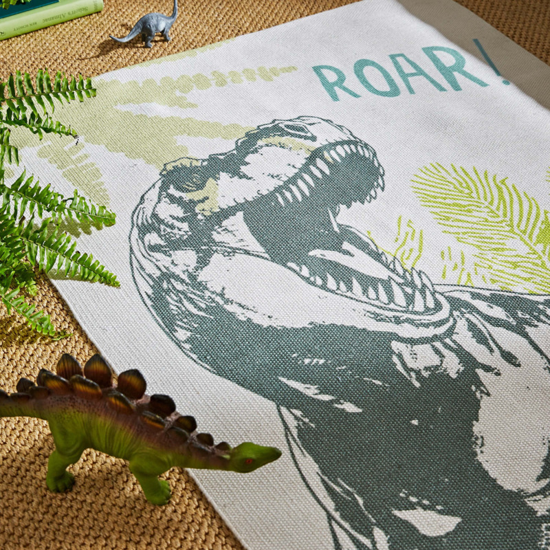 All About the T-rex Rug MultiColoured by Dunelm | ufurnish.com