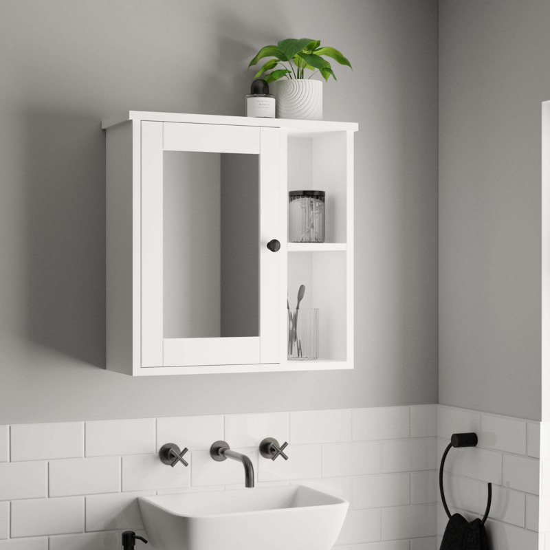 Lynton White Compact Bathroom Wall White by Dunelm