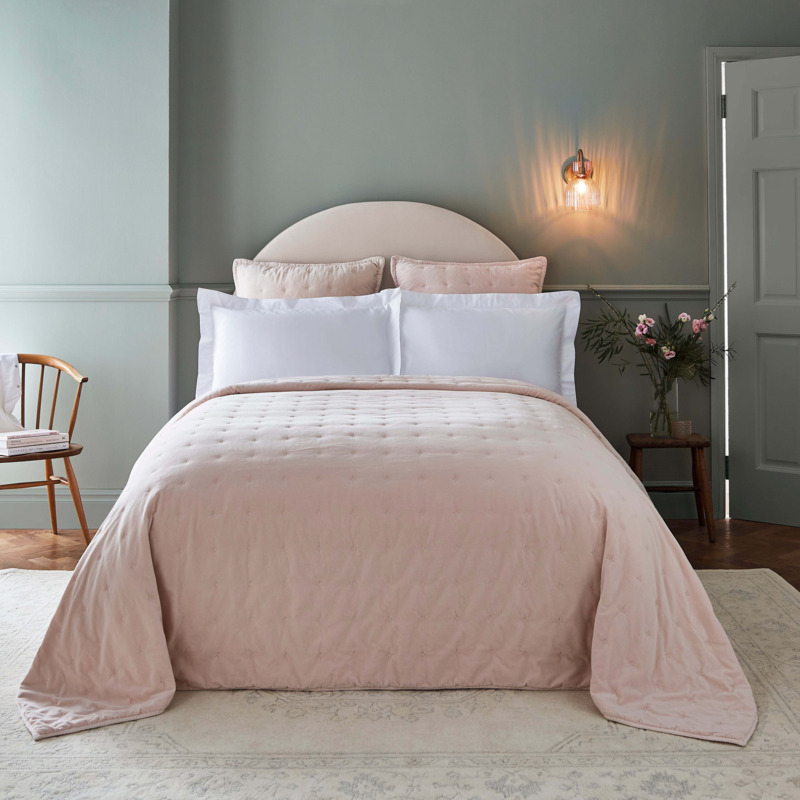 Dorma Adeena Pink Bedspread Pink by Dunelm