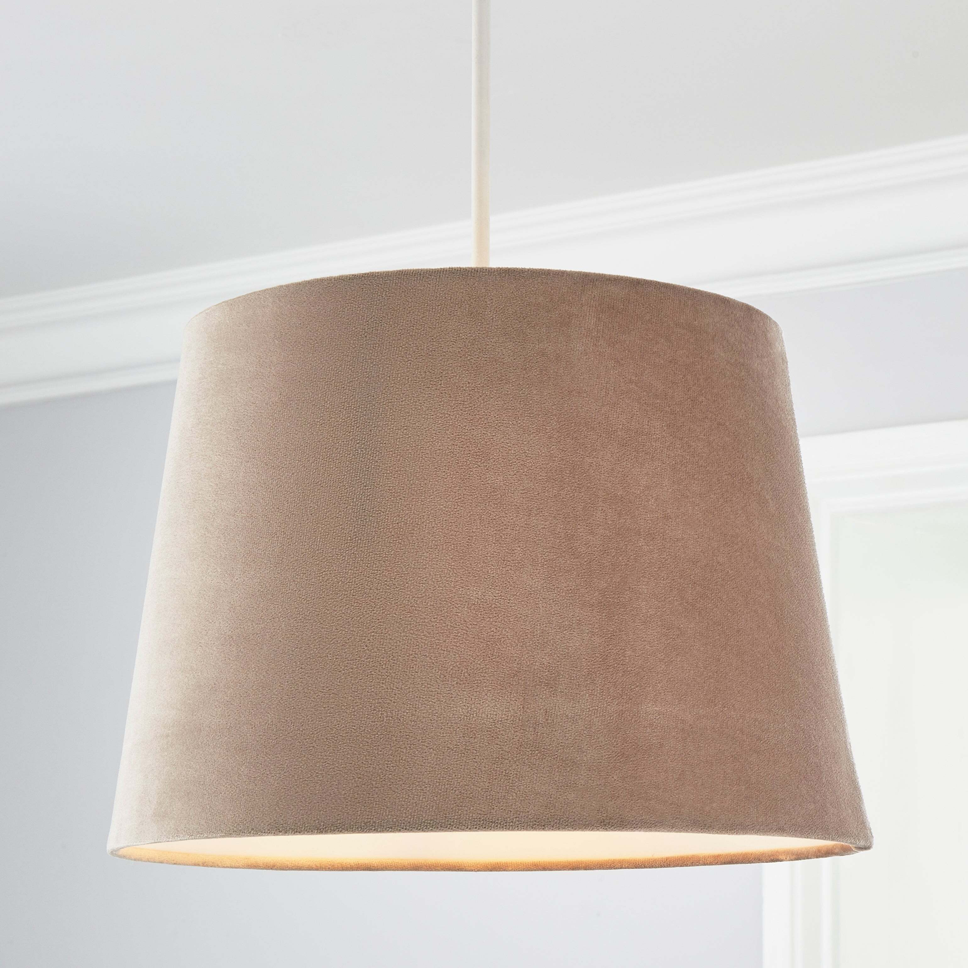 Clara 35cm Tapered Lamp Shade Brown by Dunelm
