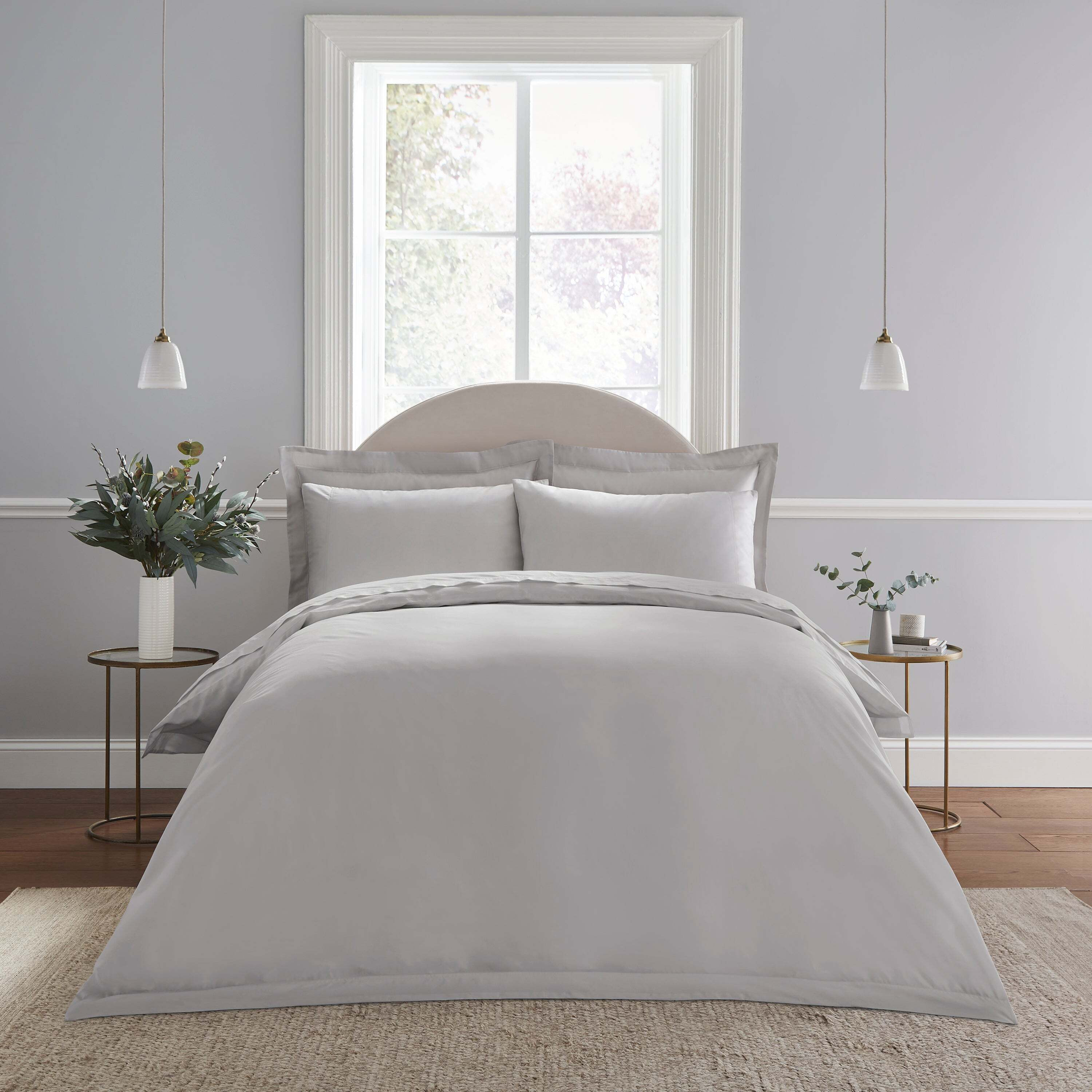 Dorma Tencel Grey Duvet Cover Grey by Dunelm