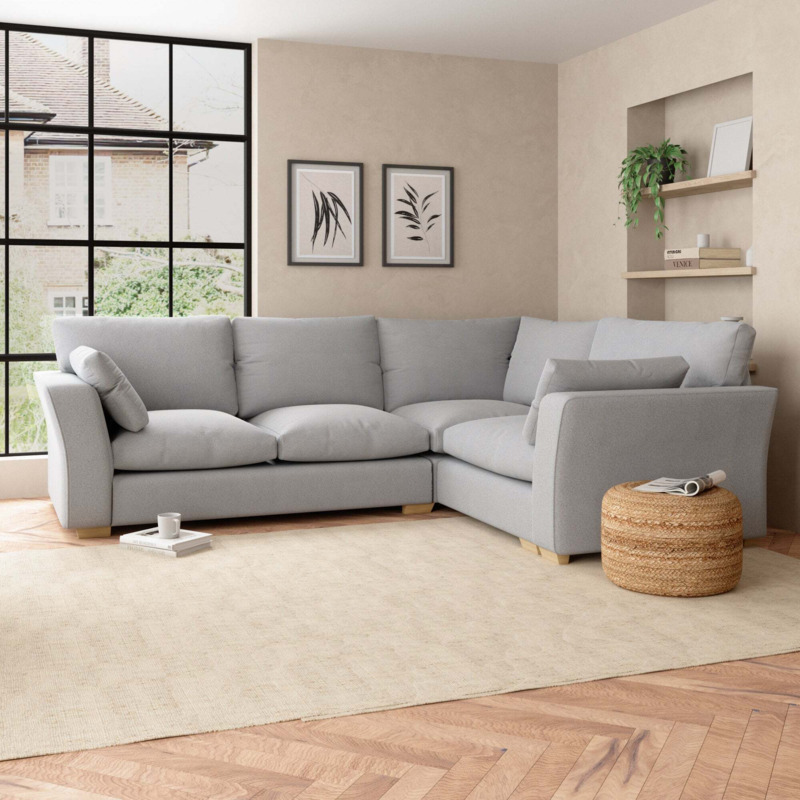 Blakeney Corner Sofa Grey by Dunelm