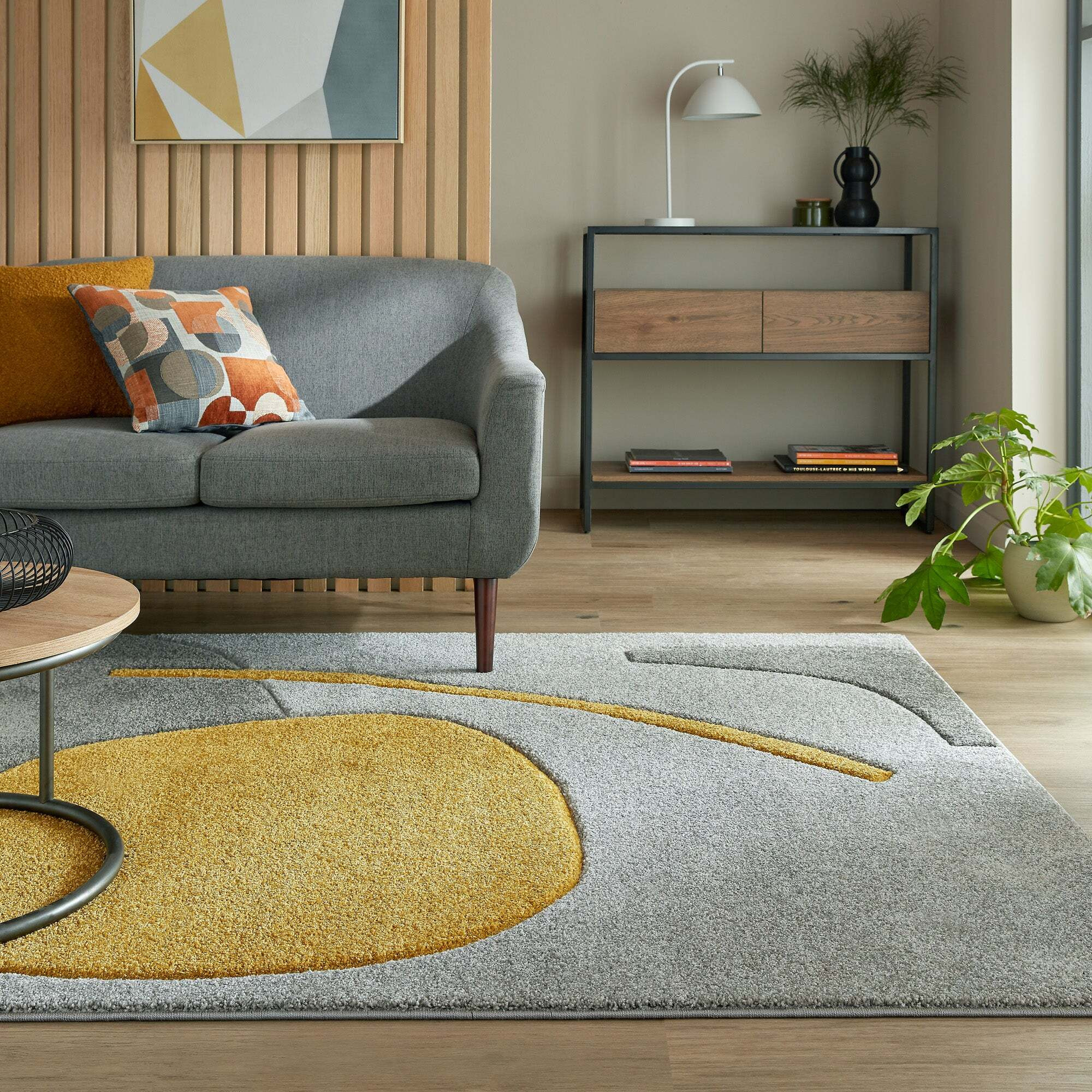 Collage Rug Elements Collage Rug Elements Collage Ochre by Dunelm | ufurnish.com