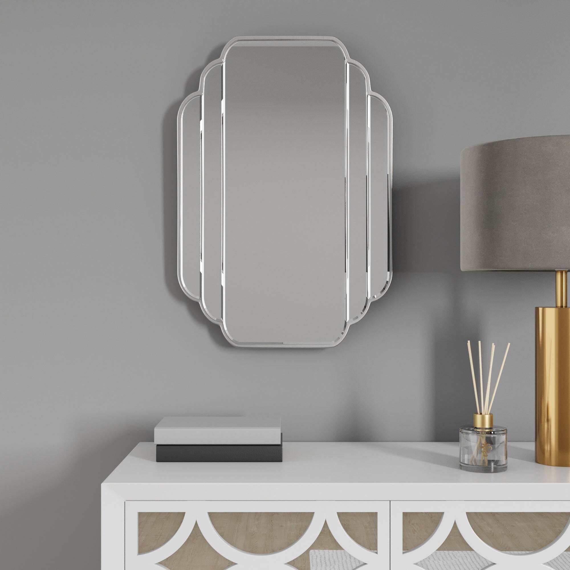 Equatorial Wall Mirror Silver by Dunelm