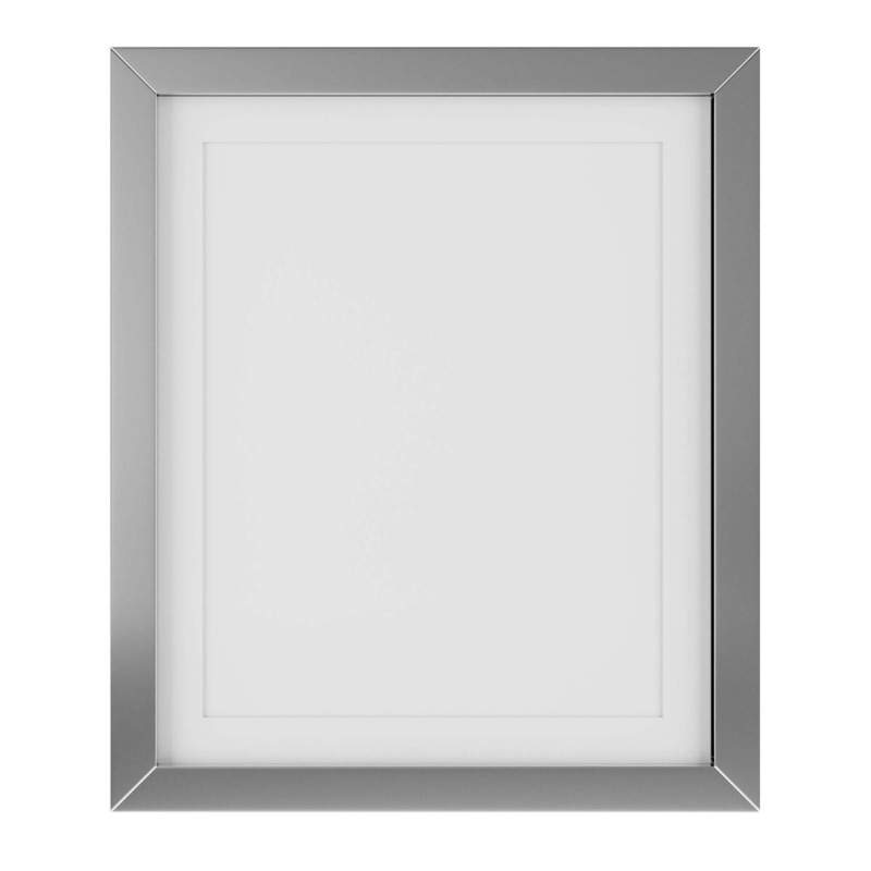 "Essentials Box Frame 12"" x 10"" Silver" by Dunelm