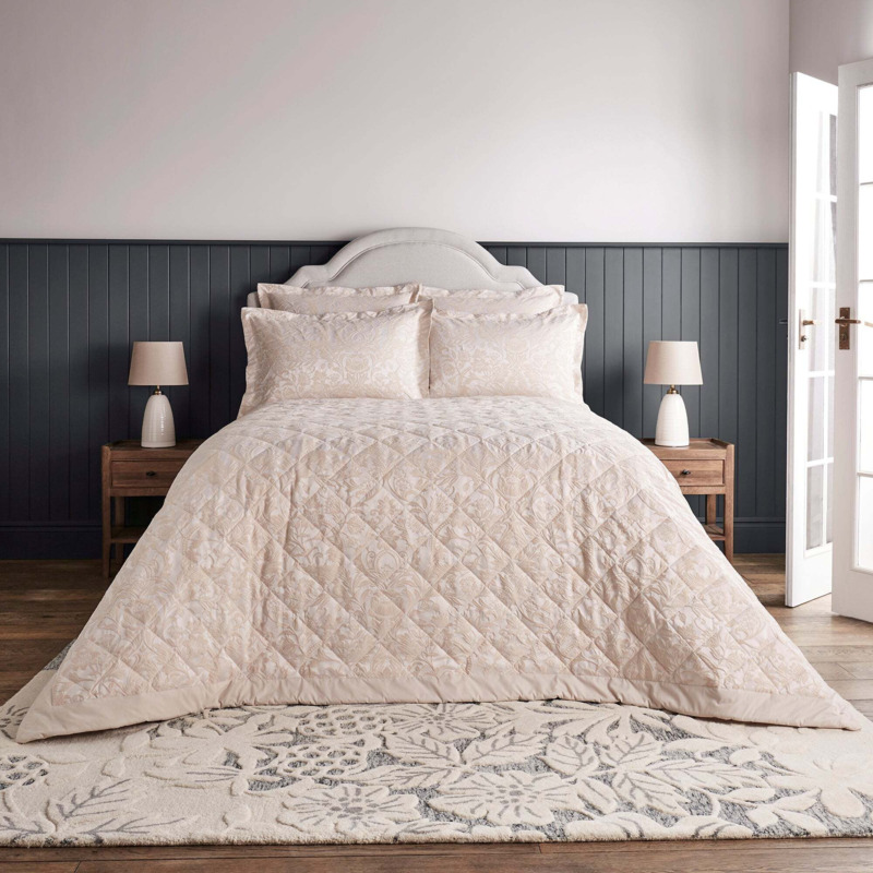 Dorma Winchester Champagne Bedspread Grey by Dunelm