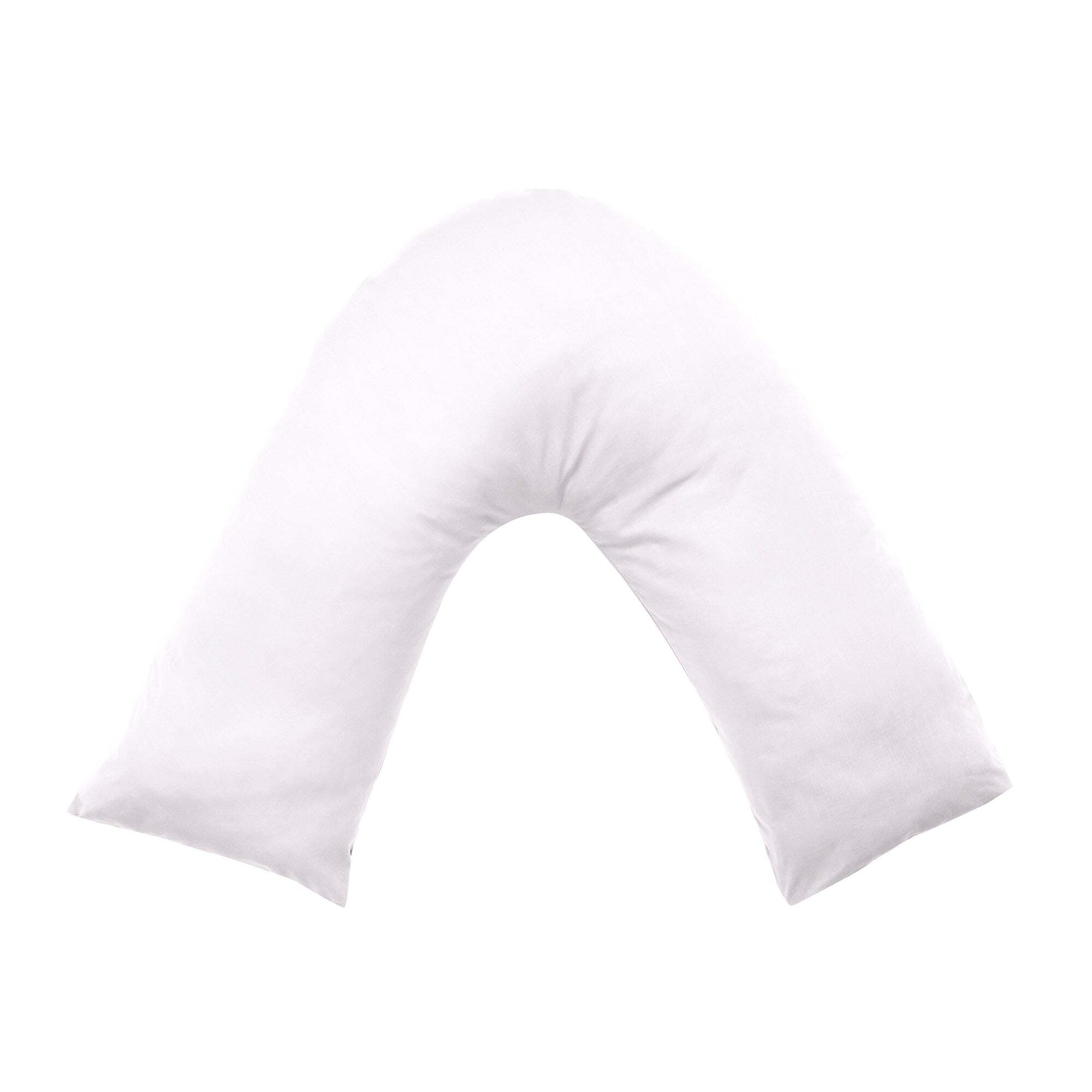 Pure Cotton VShaped Pillowcase White by Dunelm