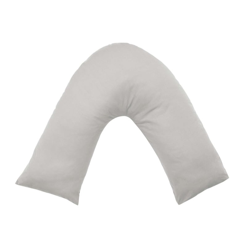 Pure Cotton V-Shaped Pillowcase Silver by Dunelm | ufurnish.com