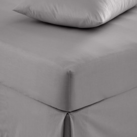 Pure Cotton Fitted Sheet Grey