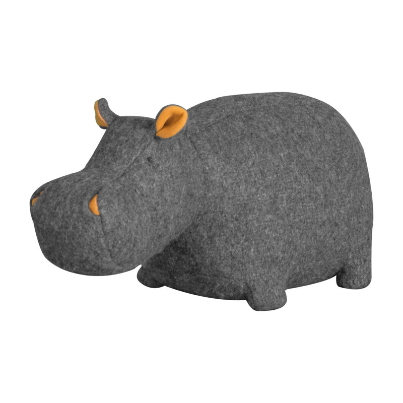Harper Hippo Doorstop Grey by Dunelm