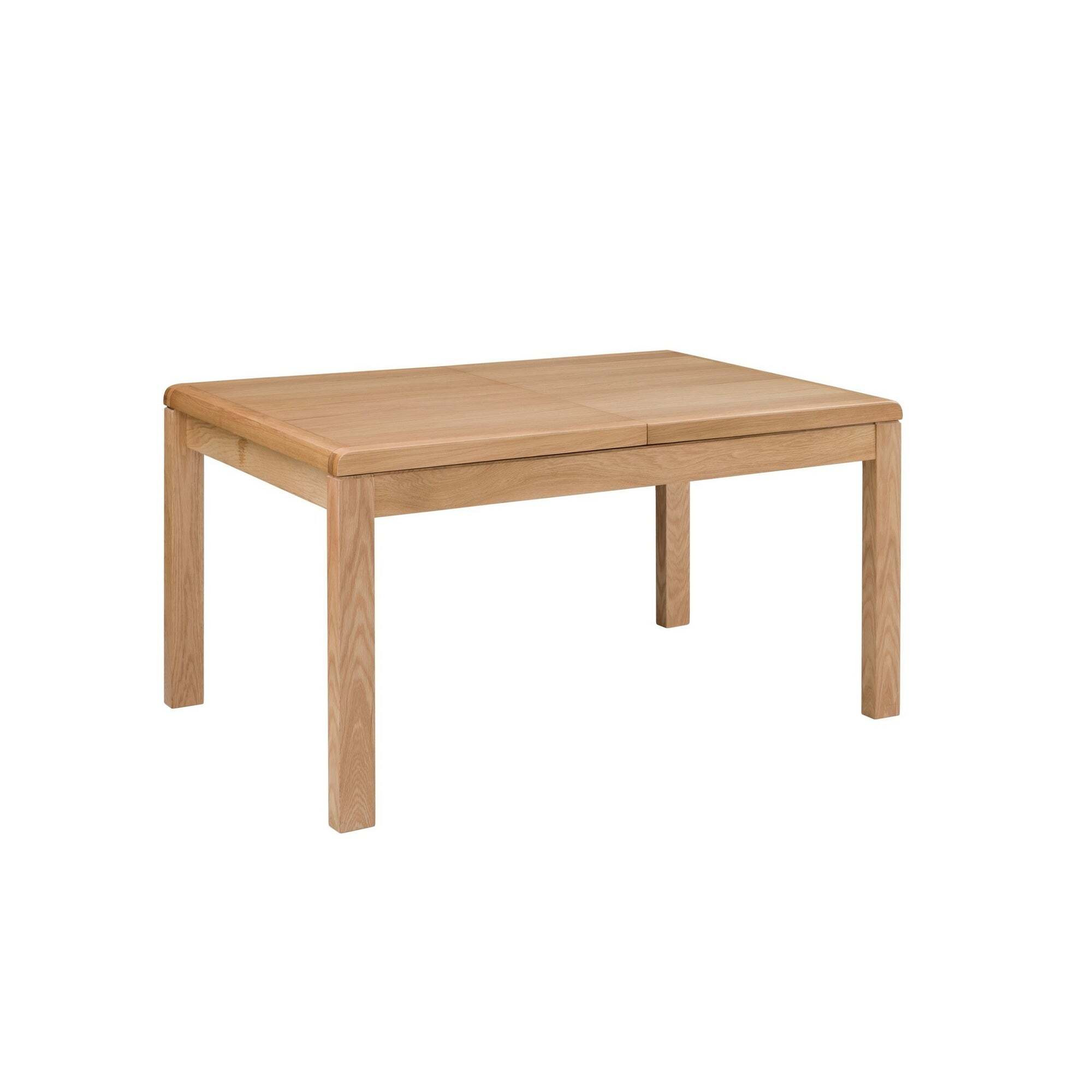 Curve Round Extendable Dining Table with 6 Chairs, Solid Oak Oak by