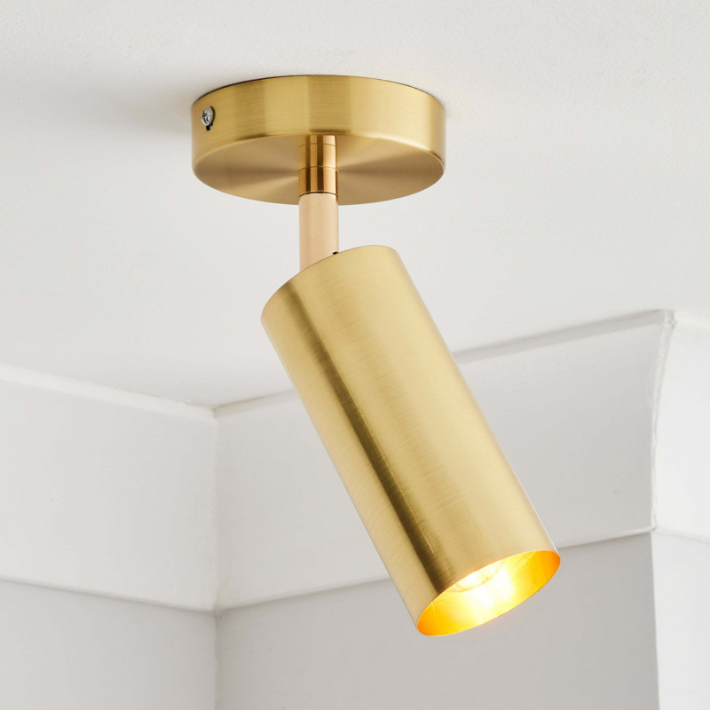 Leila Ceiling and Wall Light Gold by Dunelm