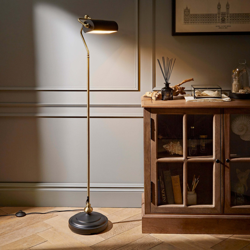 Banker Floor Lamp Black by Dunelm