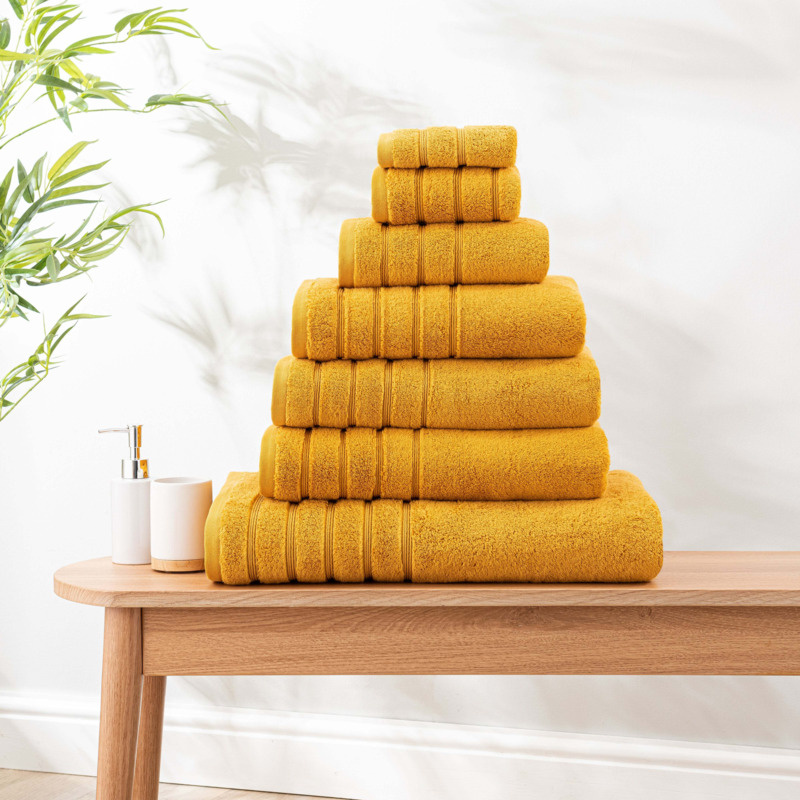 Ultimate Towel Ochre Yellow by Dunelm