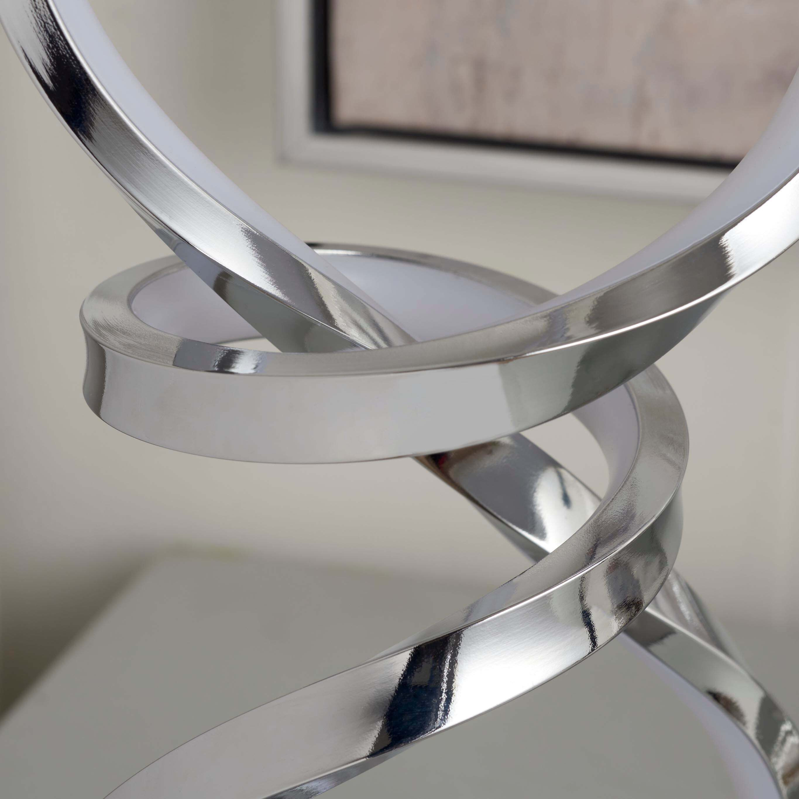 Octtava Integrated Led Touch Dimmable Table Lamp Brown by Dunelm